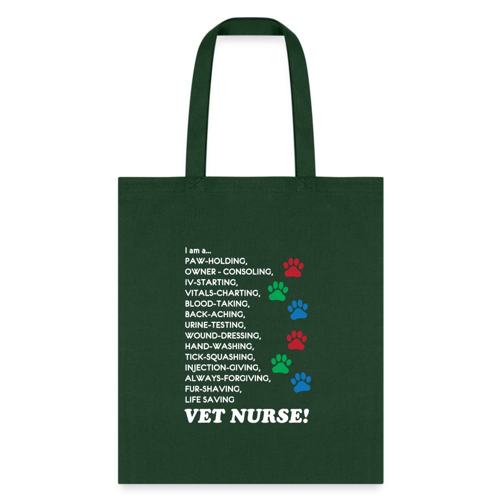I Am a Vet Nurse Cotton Tote Bag - Durable Reusable Shopping Tote