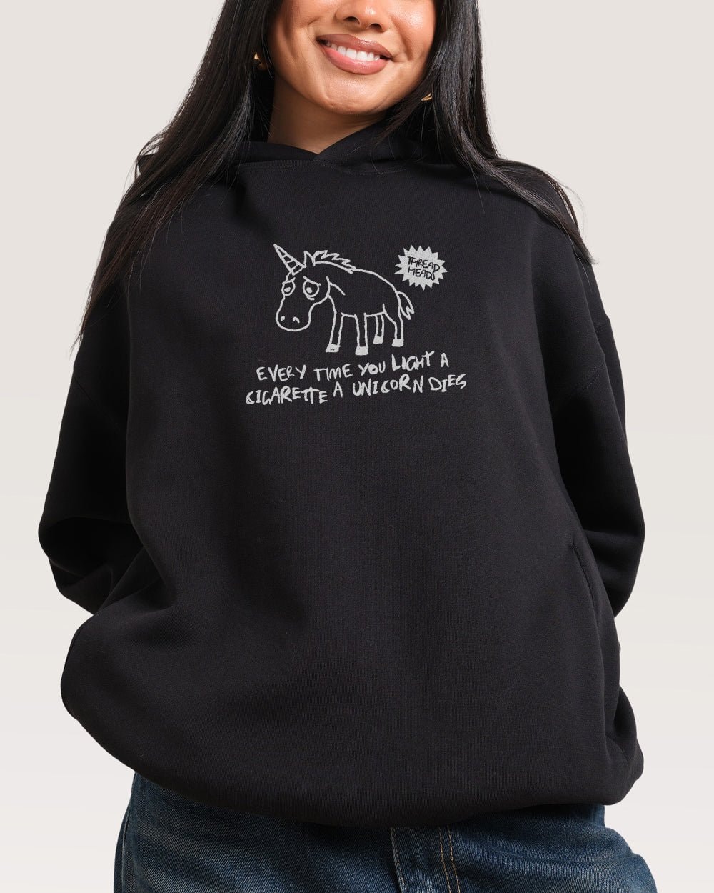 Sad Unicorn Hoodie - Threadheads Premium Unisex Graphic Hoodie