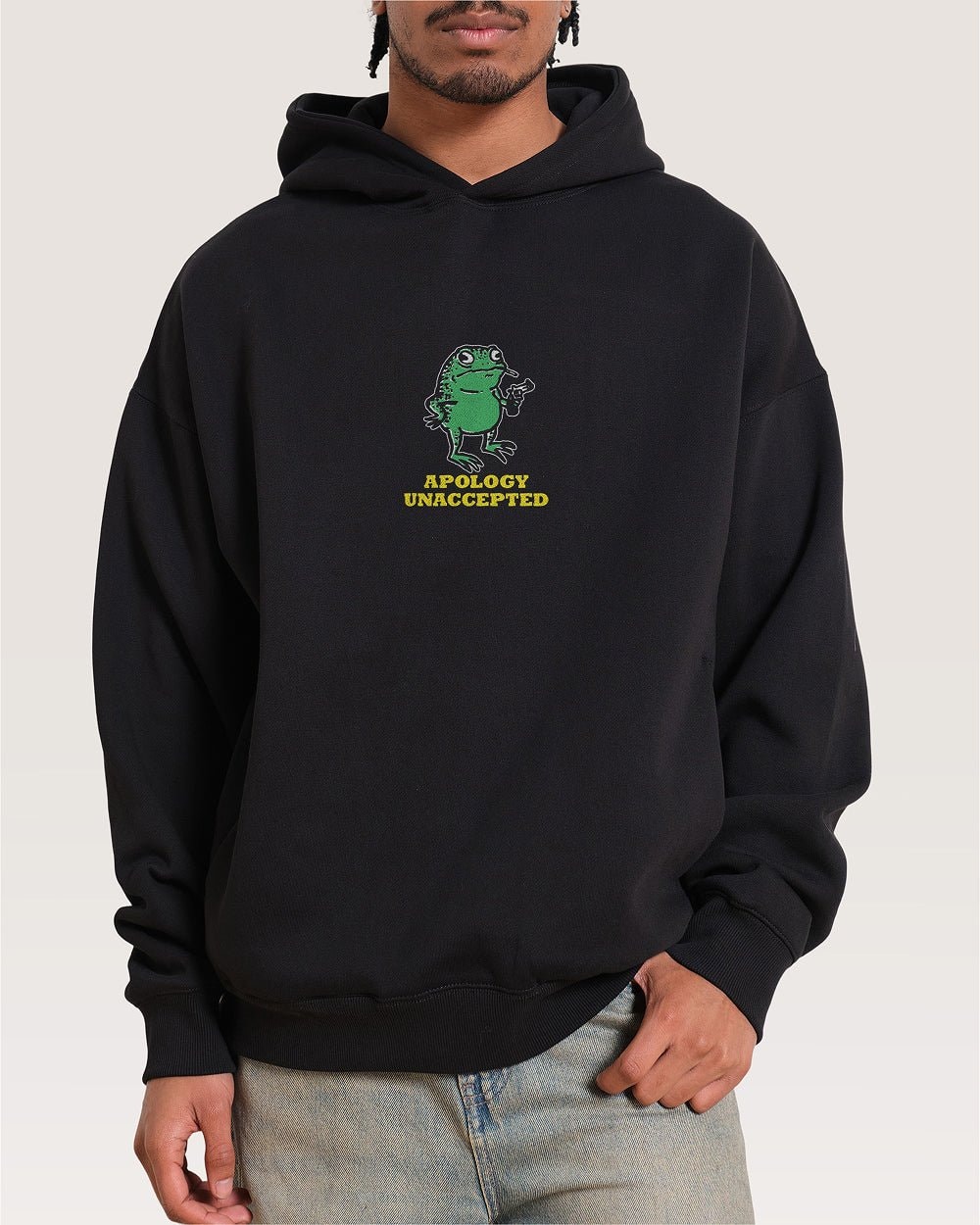 Apology Unaccepted Hoodie - Premium Unisex Graphic Hoodie 90s Boxy Fit