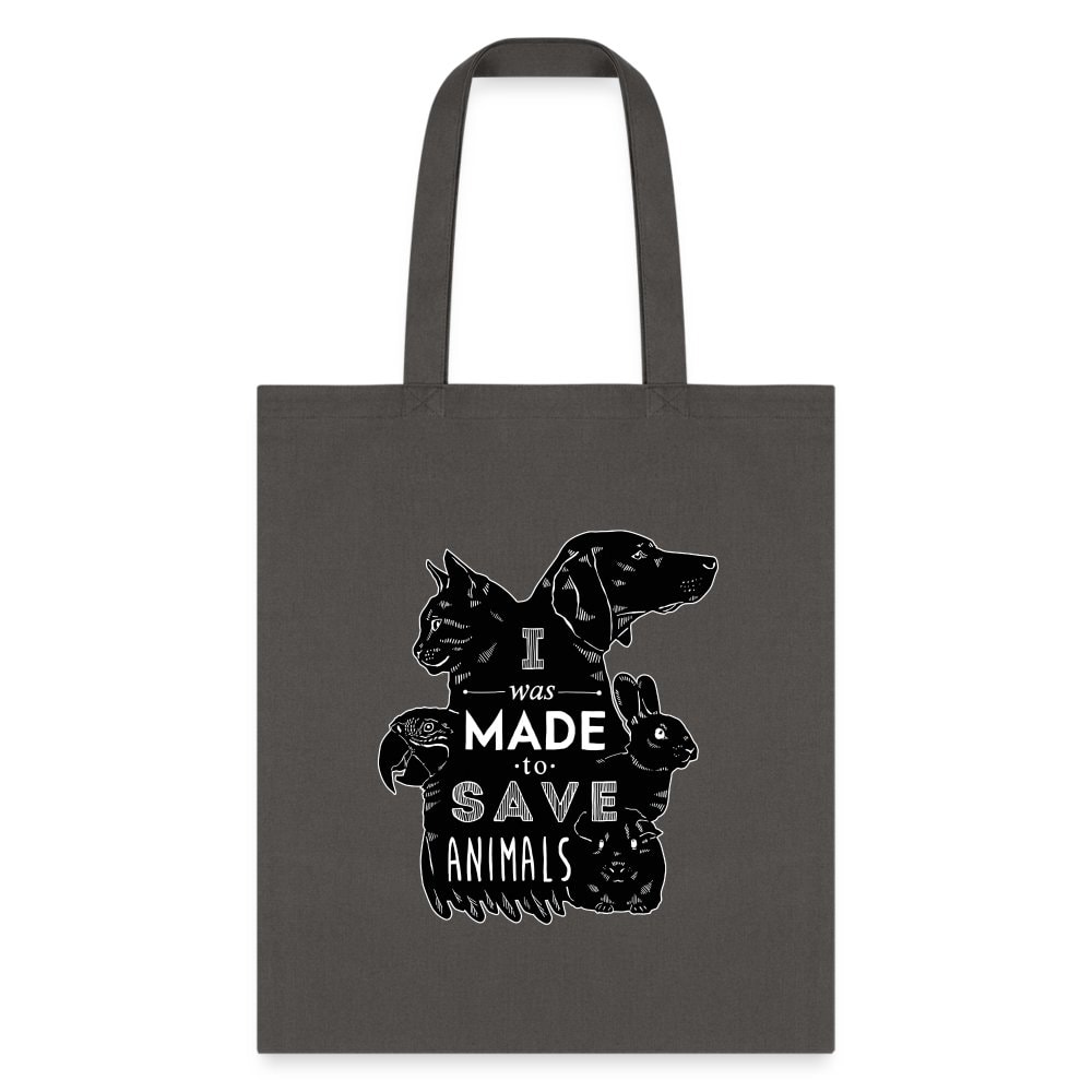 Veterinary I Was Made to Save Animals Black Cotton Tote Bag