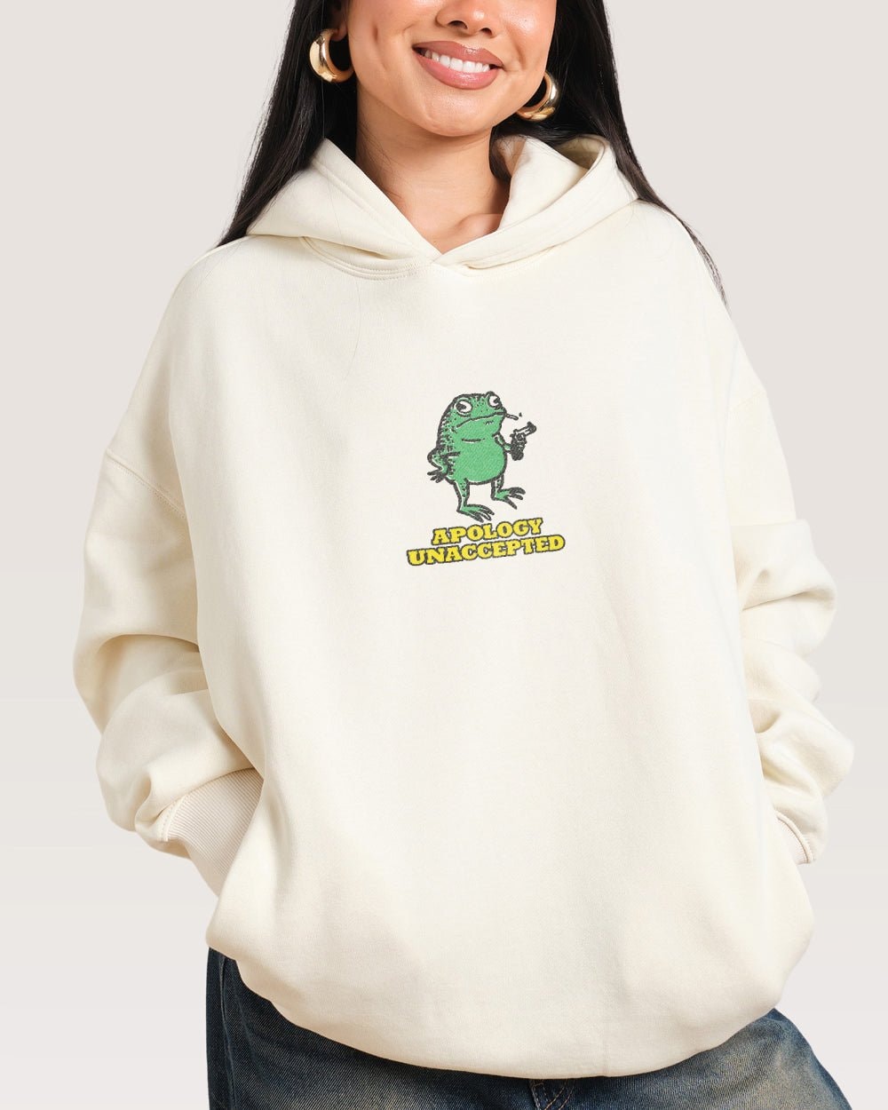 Apology Unaccepted Hoodie - Premium Unisex Graphic Hoodie 90s Boxy Fit