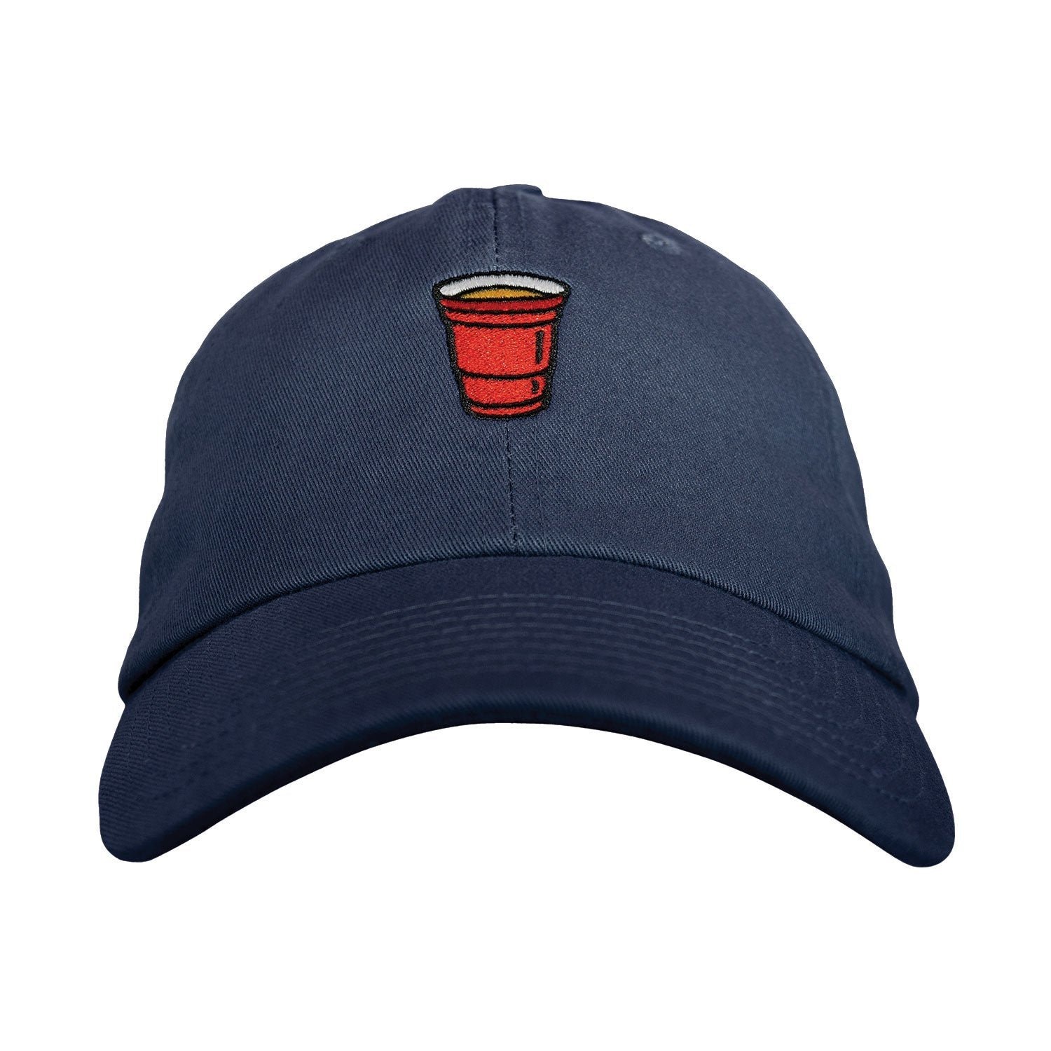 Red Party Cup Dad Hat - Embroidered Unstructured Cotton Twill Adjustable