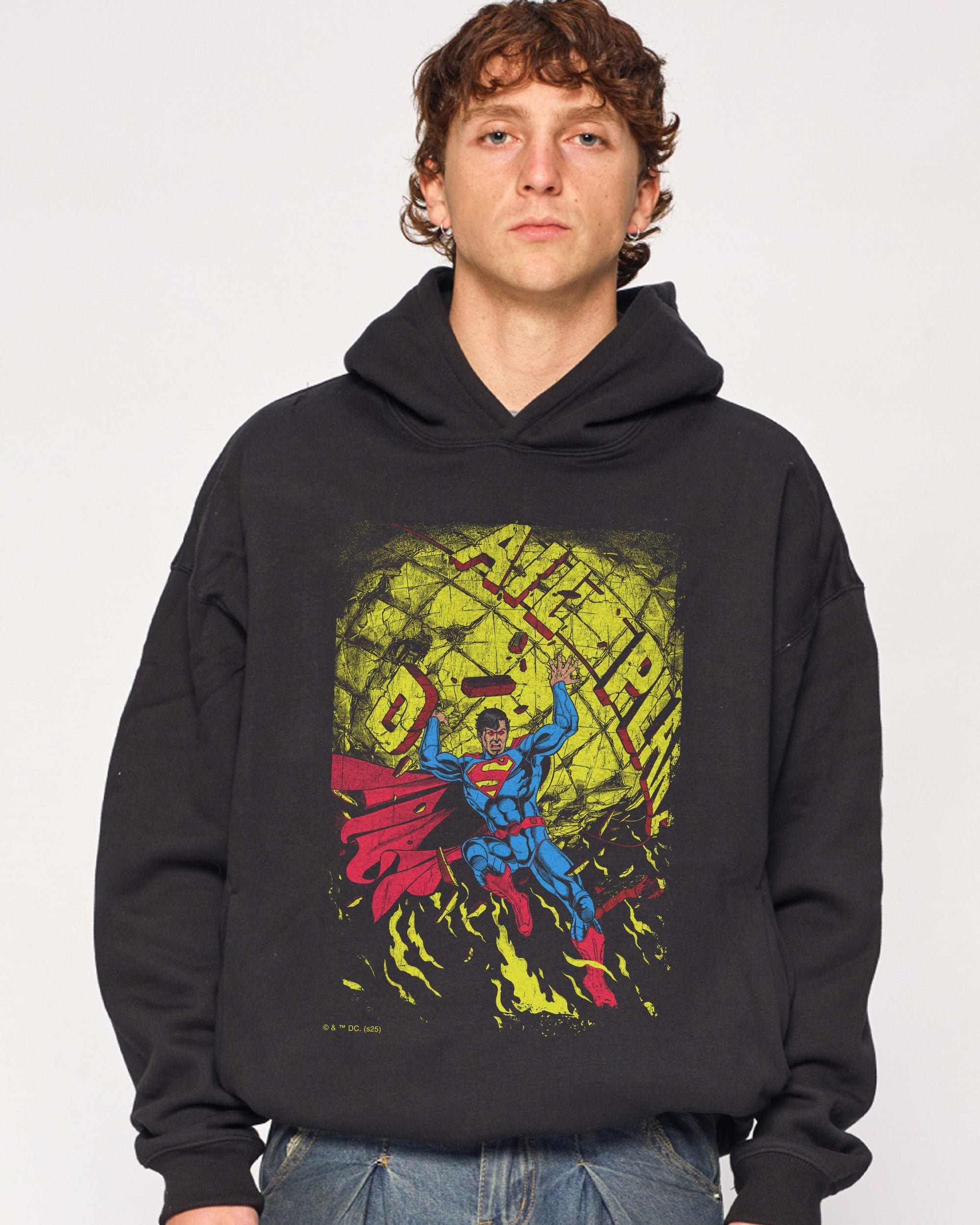 Superman Fire Hoodie - Official DC Collab Premium Unisex Graphic Hoodie