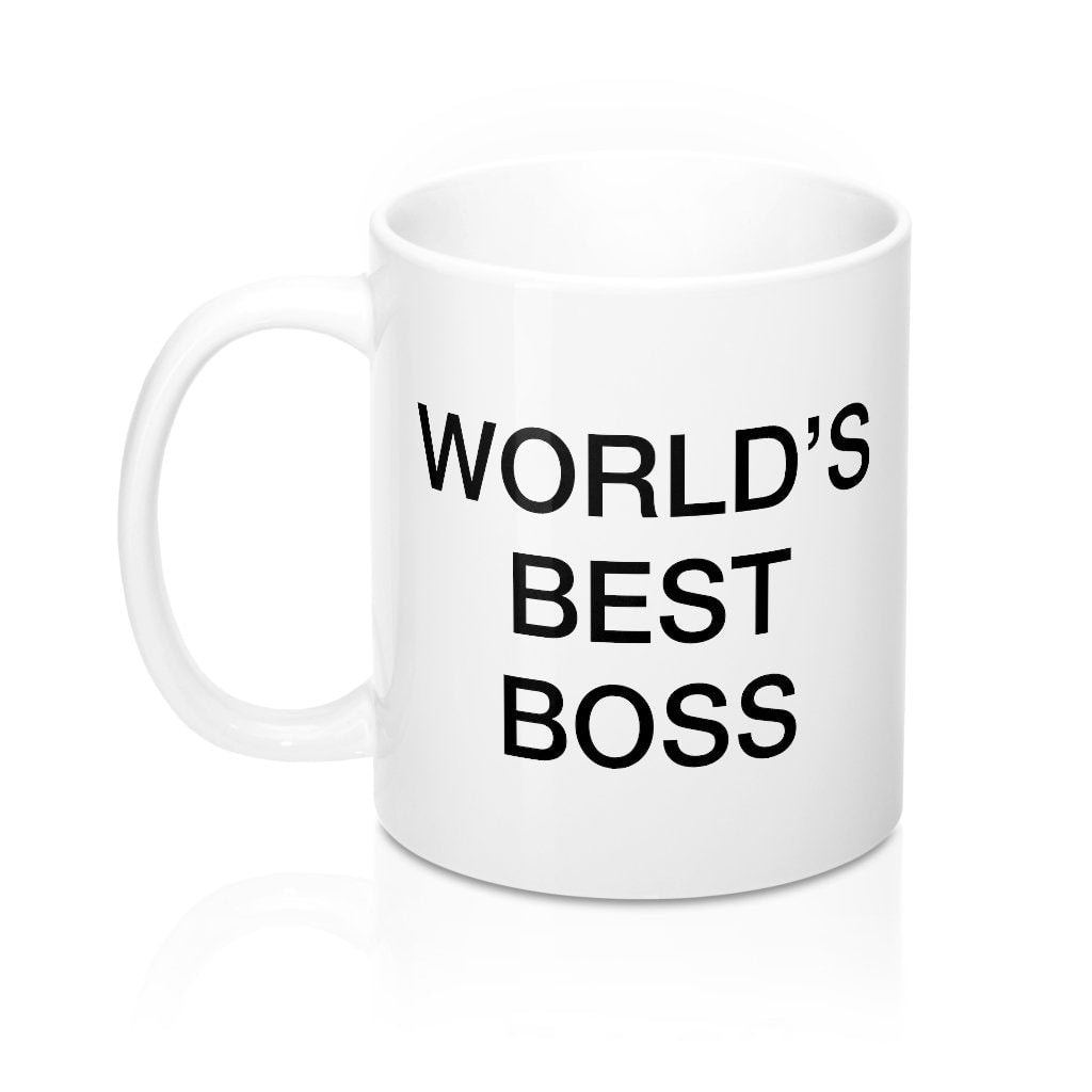 World's Best Boss Ceramic Coffee Mug - White 11oz Sublimation Print