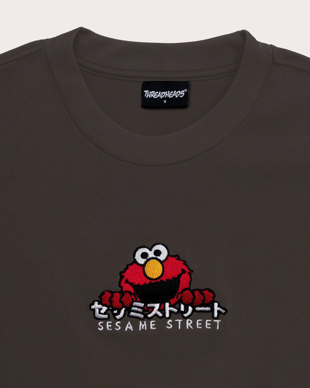 Elmo Tokyo Oversized Embroidered Tee Sesame Street Unisex 100% Combed Cotton